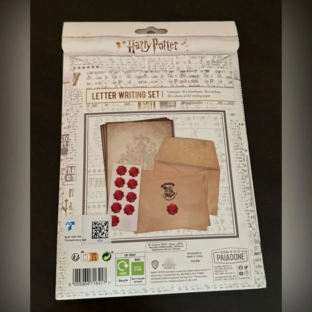 Harry Potter Hogwarts Letter Writing Set | Wax Seal Stationery Kit | Paladone